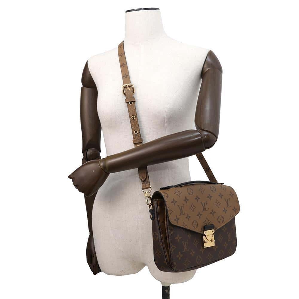 Louis Vuitton Monogram Reverse Pochette Metis Handbag Shoulder Bag Black - Picture 5 of 12